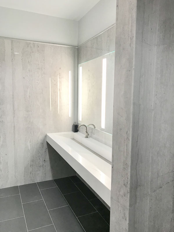Custom Marble Commercial Bathroom